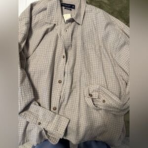 Abercrombie textured long sleeve/flannel fit